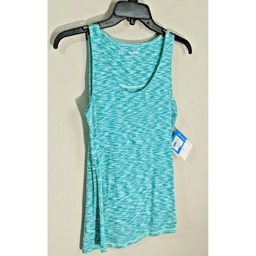 Columbia Wildwood Forest Space Dye‎ Athletic Tank Green Sleeveless Sz XS NWT
